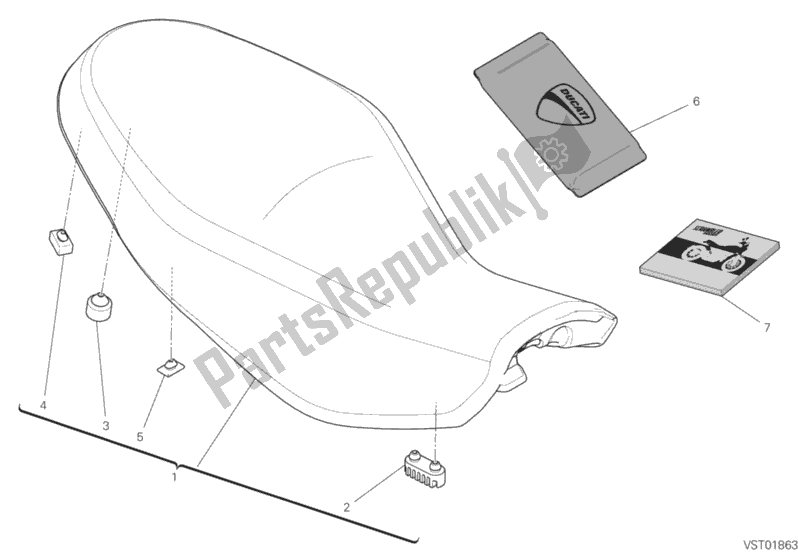 Tutte le parti per il Posto A Sedere del Ducati Scrambler Icon Brasil 803 2020